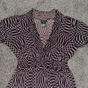 Mini Ruffled Dress V-Line